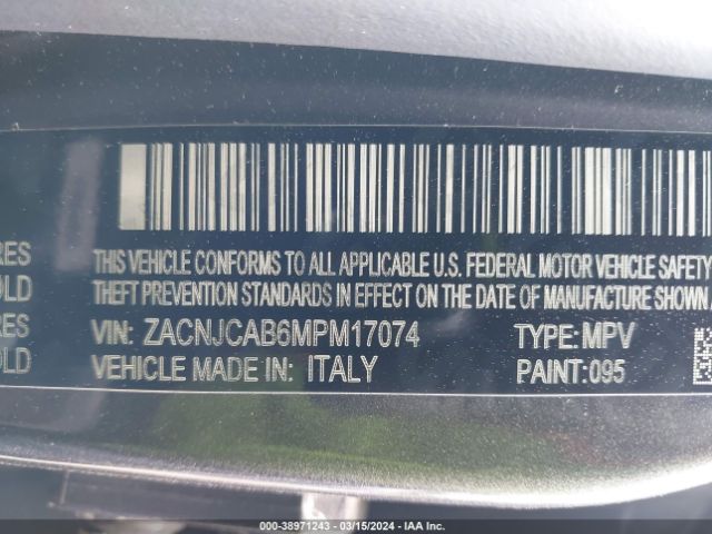 Photo 8 VIN: ZACNJCAB6MPM17074 - JEEP RENEGADE 