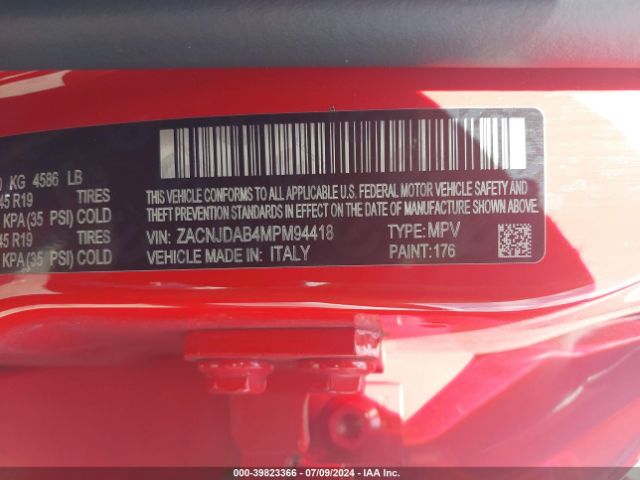 Photo 8 VIN: ZACNJDAB4MPM94418 - JEEP RENEGADE 