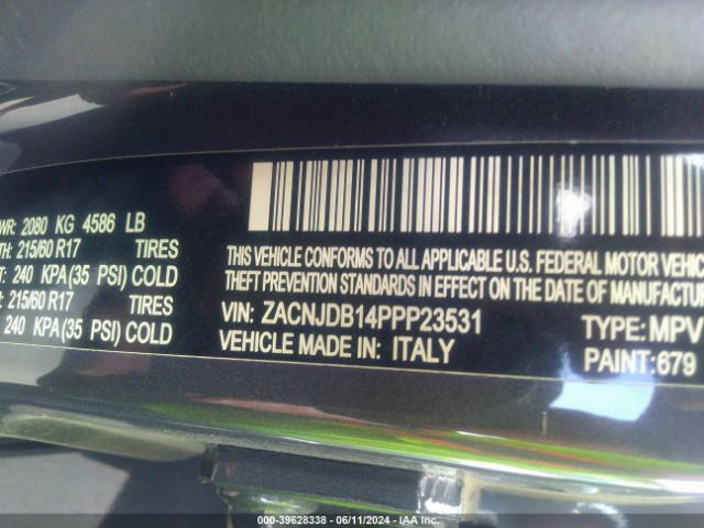 Photo 8 VIN: ZACNJDB14PPP23531 - JEEP RENEGADE 