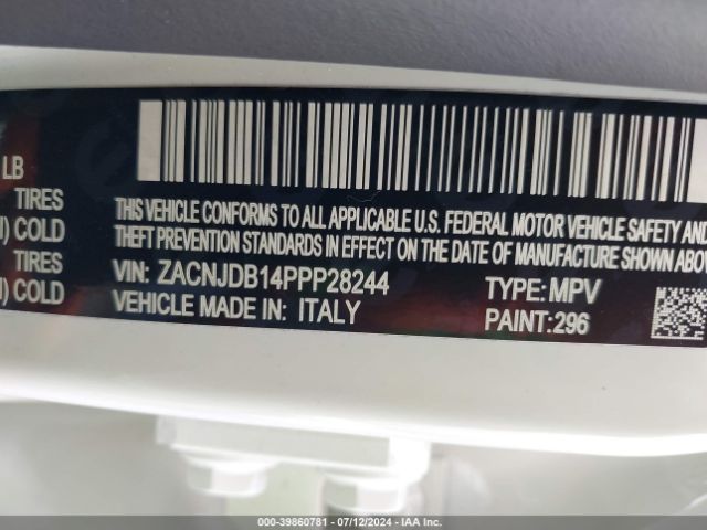 Photo 8 VIN: ZACNJDB14PPP28244 - JEEP RENEGADE 