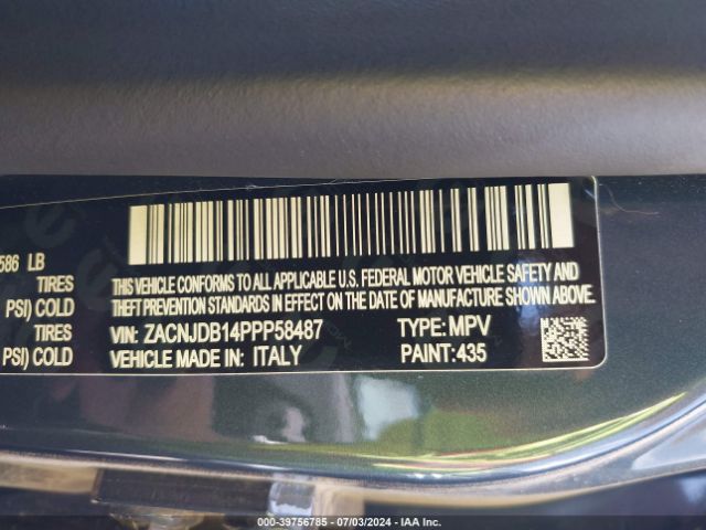 Photo 8 VIN: ZACNJDB14PPP58487 - JEEP RENEGADE 