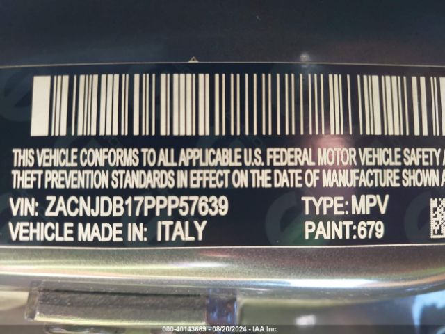 Photo 8 VIN: ZACNJDB17PPP57639 - JEEP RENEGADE 