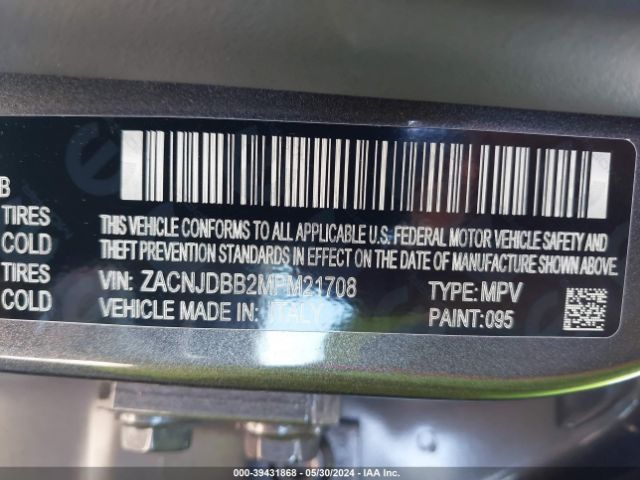 Photo 8 VIN: ZACNJDBB2MPM21708 - JEEP RENEGADE 