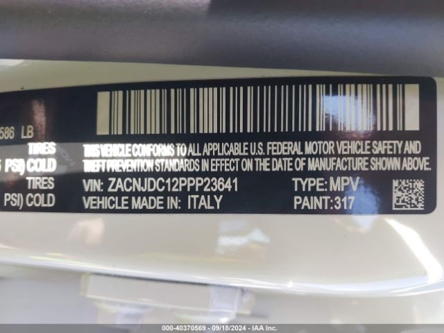 Photo 8 VIN: ZACNJDC12PPP23641 - JEEP RENEGADE 