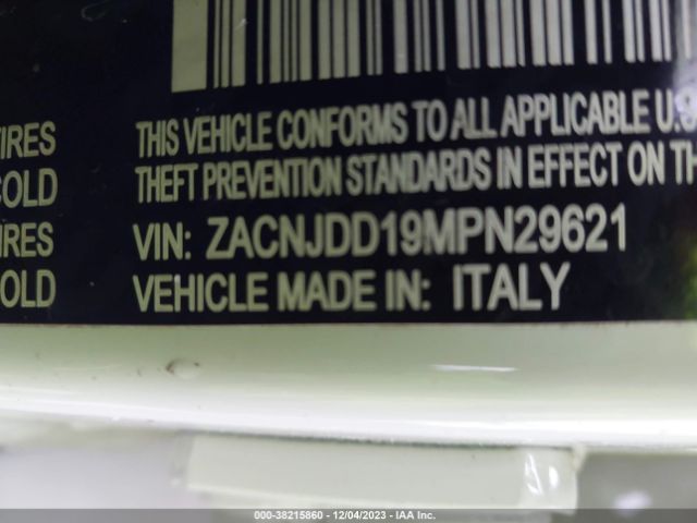 Photo 8 VIN: ZACNJDD19MPN29621 - JEEP RENEGADE 