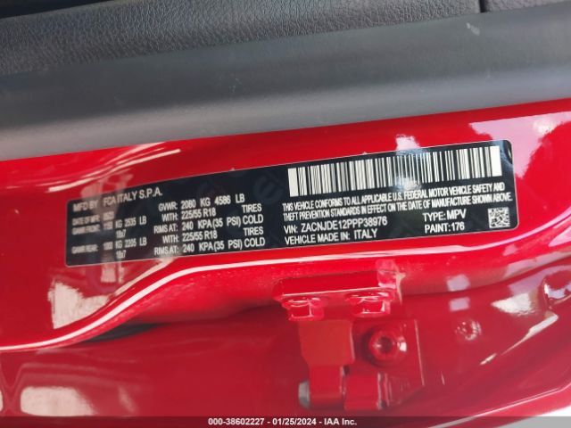 Photo 8 VIN: ZACNJDE12PPP38976 - JEEP RENEGADE 