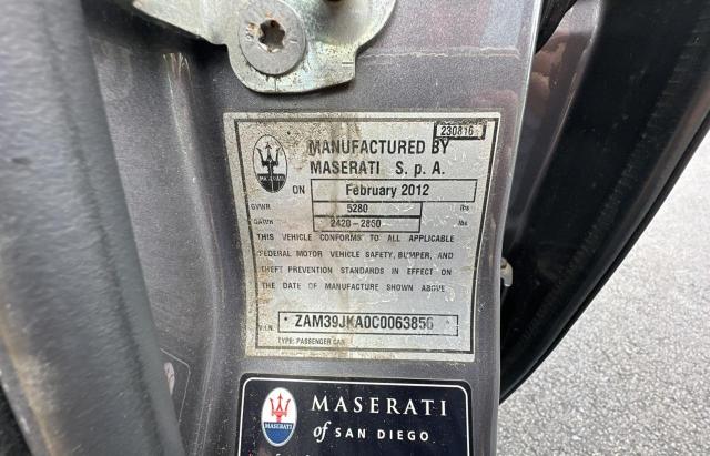 Photo 9 VIN: ZAM39JKA0C0063856 - MASERATI QUATTROPOR 