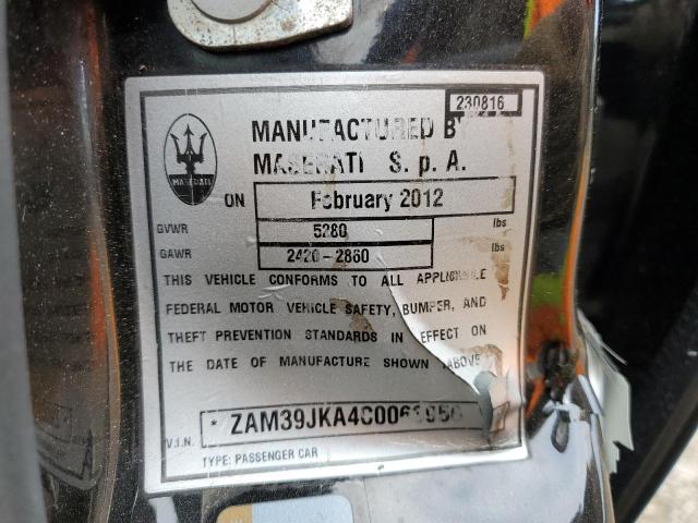 Photo 11 VIN: ZAM39JKA4C0063956 - MASERATI QUATTROPOR 