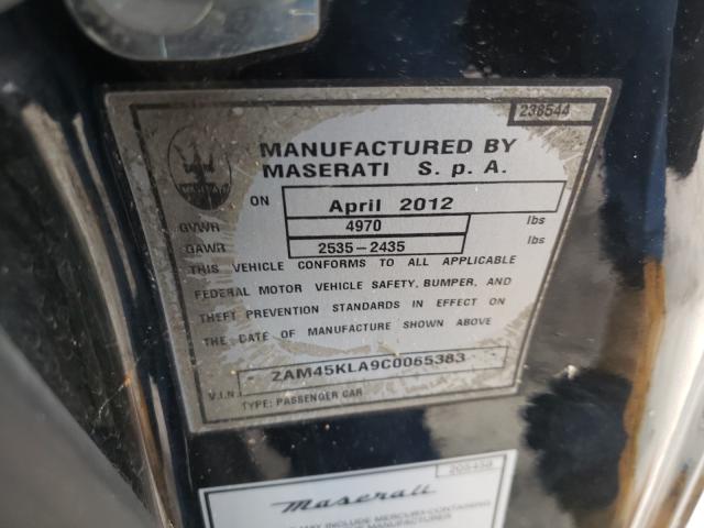 Photo 9 VIN: ZAM45KLA9C0065383 - MASERATI GRANTURISM 