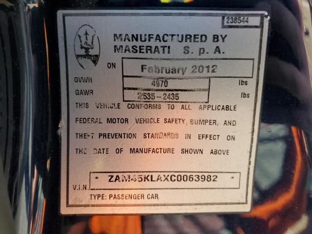 Photo 11 VIN: ZAM45KLAXC0063982 - MASERATI GRANTURISM 