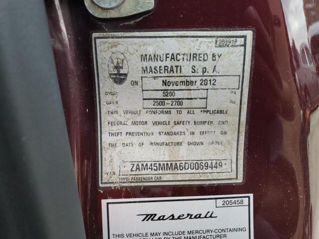 Photo 11 VIN: ZAM45MMA6D0069449 - MASERATI GRANTURISM 