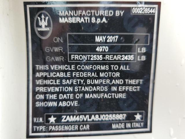 Photo 11 VIN: ZAM45VLA8J0255867 - MASERATI GRANTURISM 