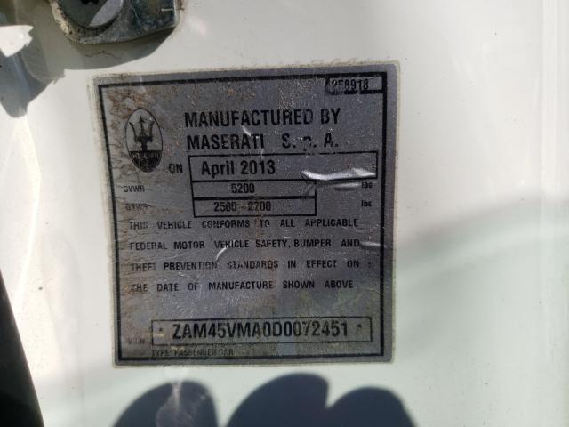 Photo 9 VIN: ZAM45VMA0D0072451 - MASERATI GRANTURISM 