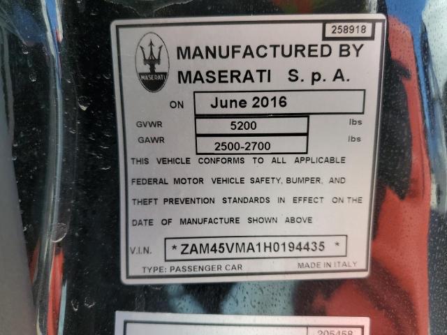 Photo 11 VIN: ZAM45VMA1H0194435 - MASERATI GRANTURISM 