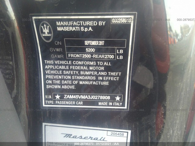 Photo 8 VIN: ZAM45VMA3J0278908 - MASERATI GRANTURISMO CONVERTIBLE 