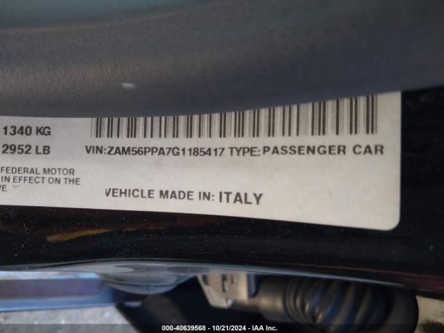 Photo 8 VIN: ZAM56PPA7G1185417 - MASERATI QUATTROPORTE 