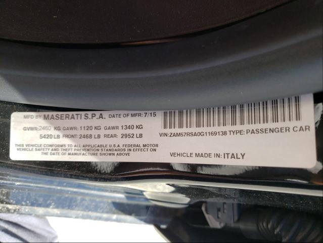 Photo 9 VIN: ZAM57RSA0G1169138 - MASERATI GHIBLI S 