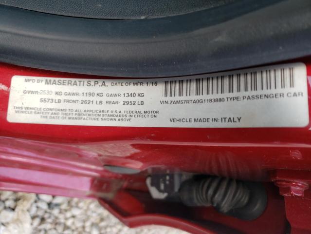 Photo 9 VIN: ZAM57RTA0G1183880 - MASERATI GHIBLI S 