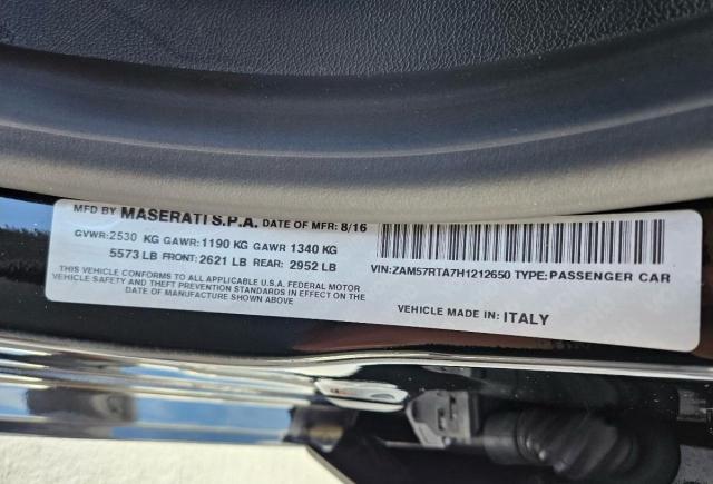 Photo 9 VIN: ZAM57RTA7H1212650 - MASERATI GHIBLI S 