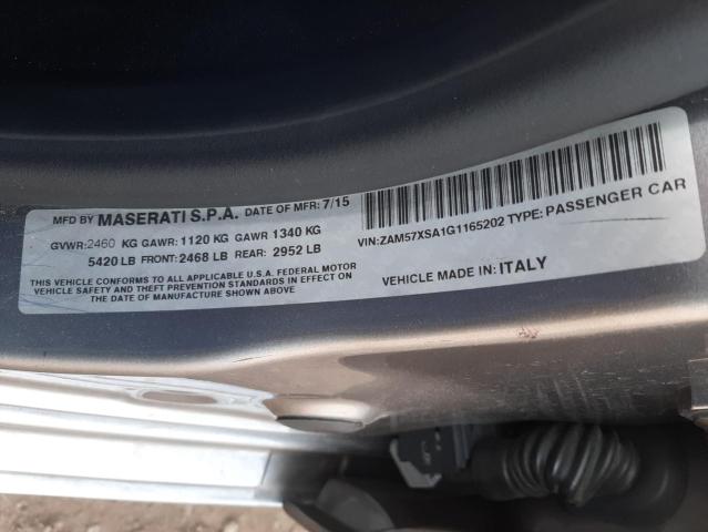 Photo 11 VIN: ZAM57XSA1G1165202 - MASERATI GHIBLI 