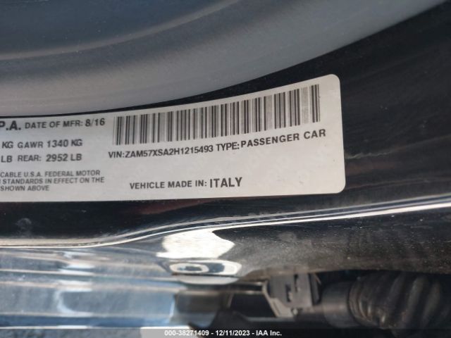 Photo 8 VIN: ZAM57XSA2H1215493 - MASERATI GHIBLI 