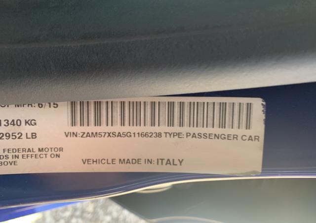 Photo 9 VIN: ZAM57XSA5G1166238 - MASERATI GHIBLI 