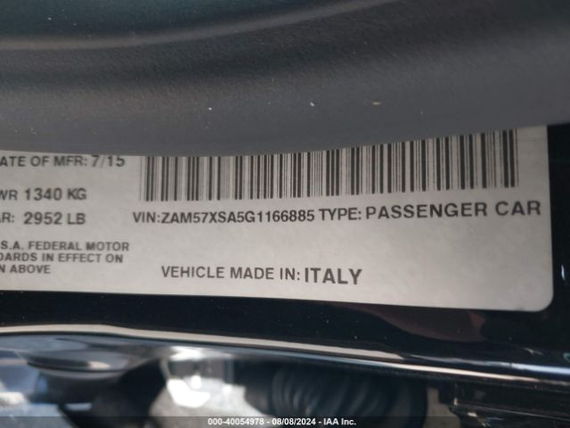 Photo 8 VIN: ZAM57XSA5G1166885 - MASERATI GHIBLI 