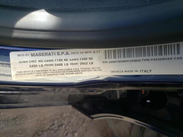 Photo 9 VIN: ZAM57XSA6H1244852 - MASERATI GHIBLI 