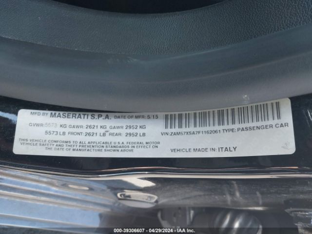 Photo 8 VIN: ZAM57XSA7F1162061 - MASERATI GHIBLI 