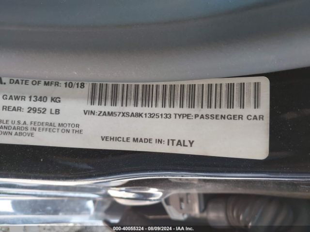 Photo 8 VIN: ZAM57XSA8K1325133 - MASERATI GHIBLI 