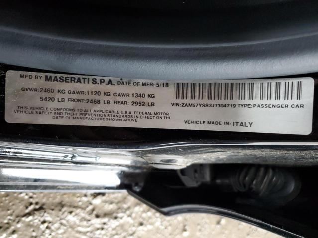 Photo 11 VIN: ZAM57YSS3J1304719 - MASERATI GHIBLI S 