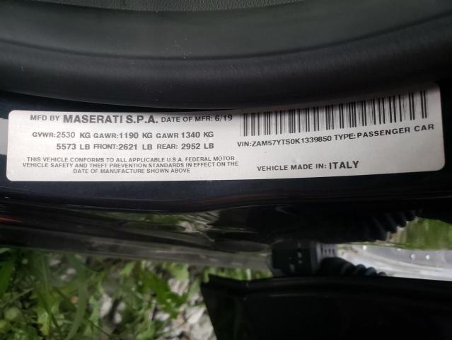 Photo 9 VIN: ZAM57YTS0K1339850 - MASERATI GHIBLI S 