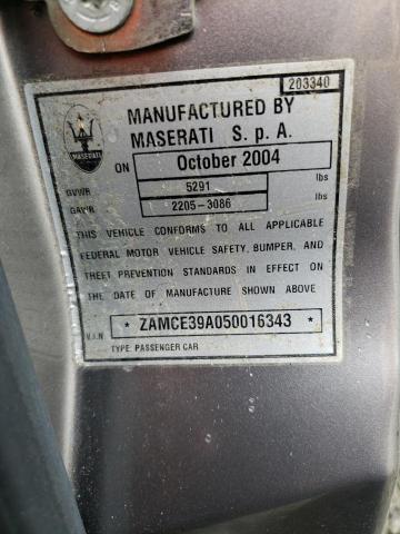 Photo 11 VIN: ZAMCE39A050016343 - MASERATI QUATTROPOR 