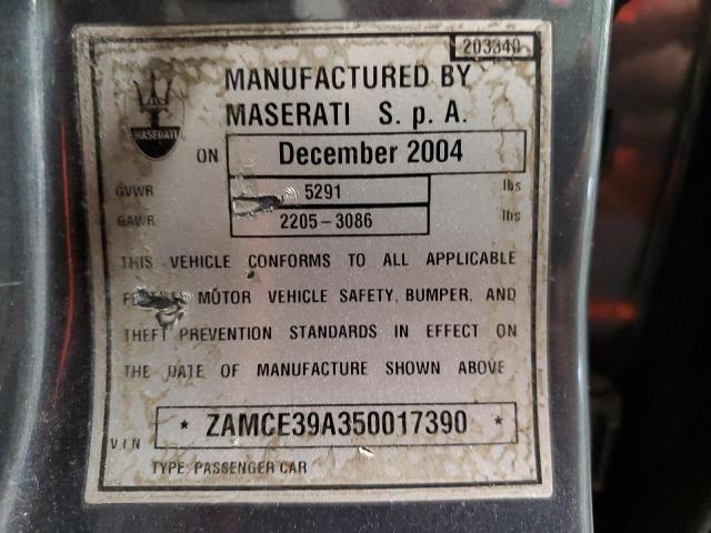 Photo 11 VIN: ZAMCE39A350017390 - MASERATI QUATTROPOR 