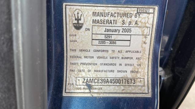 Photo 9 VIN: ZAMCE39A450017673 - MASERATI QUATTROPOR 