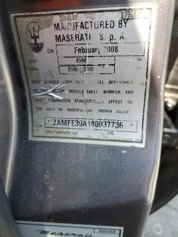 Photo 11 VIN: ZAMFE39A180037736 - MASERATI QUATTROPOR 