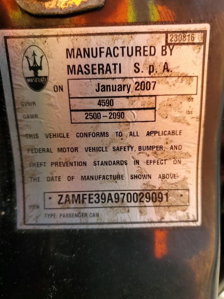 Photo 11 VIN: ZAMFE39A970029091 - MASERATI QUATTROPORTE 