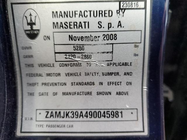 Photo 9 VIN: ZAMJK39A490045981 - MASERATI QUATTROPOR 