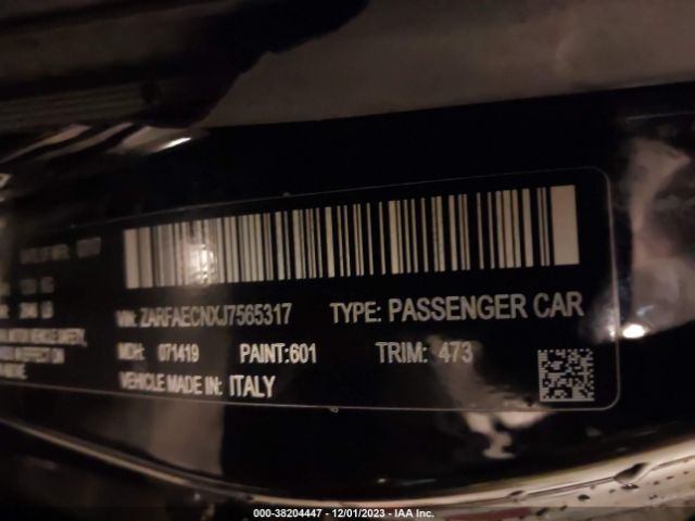 Photo 8 VIN: ZARFAECNXJ7565317 - ALFA-ROMEO GIULIA 