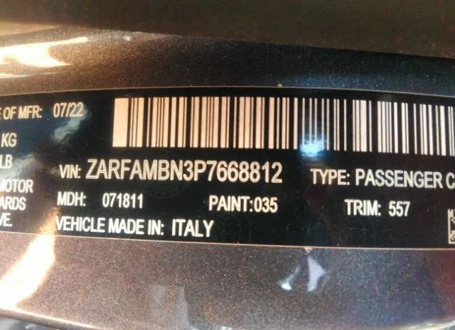 Photo 8 VIN: ZARFAMBN3P7668812 - ALFA-ROMEO GIULIA 