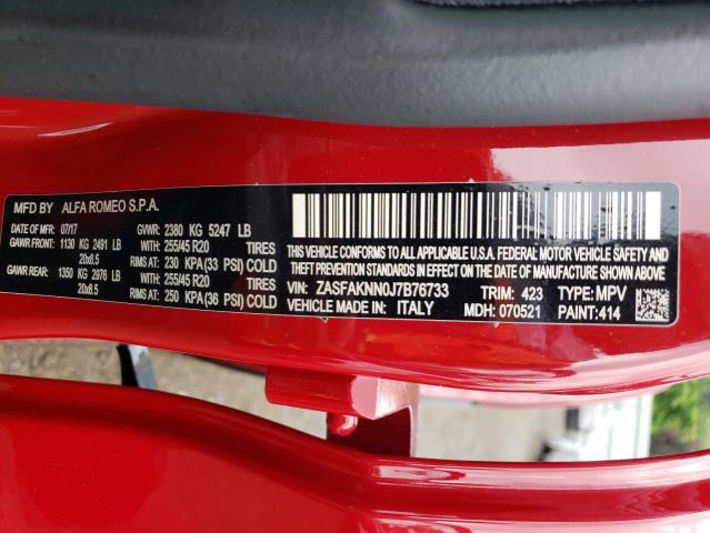 Photo 11 VIN: ZASFAKNN0J7B76733 - ALFA-ROMEO STELVIO TI 