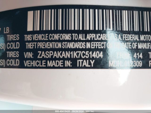 Photo 8 VIN: ZASPAKAN1K7C51404 - ALFA-ROMEO STELVIO 