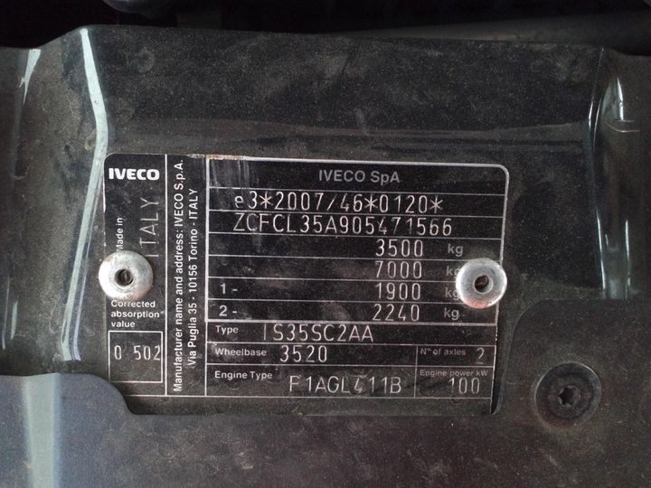 Photo 7 VIN: ZCFCL35A905471566 - IVECO DAILY 