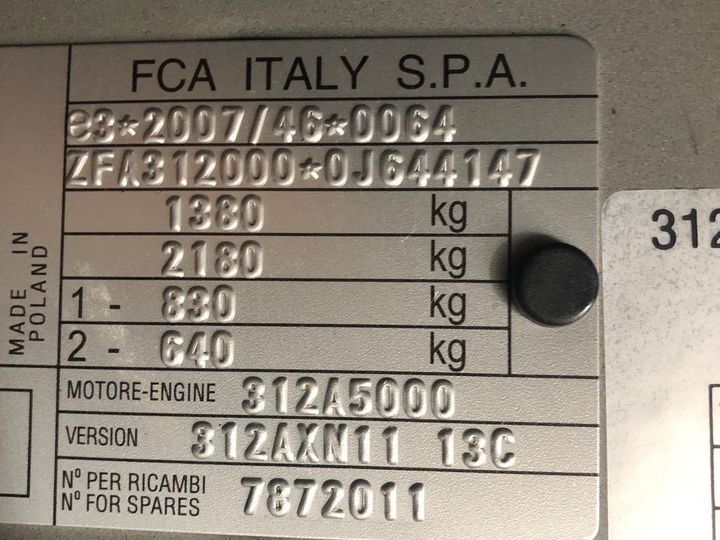 Photo 5 VIN: ZFA3120000J644147 - FIAT 500 