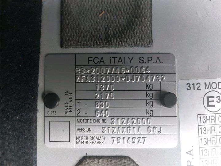 Photo 8 VIN: ZFA3120000J704732 - FIAT 500 