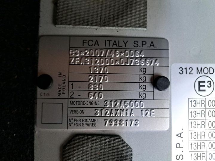 Photo 5 VIN: ZFA3120000J736674 - FIAT 500 