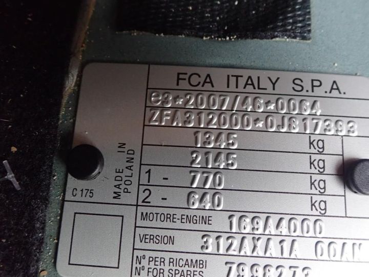 Photo 14 VIN: ZFA3120000J817393 - FIAT 500 3P 