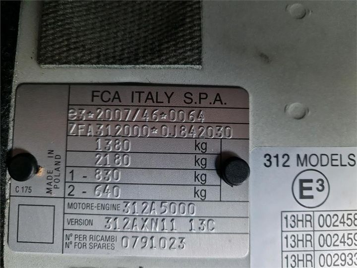 Photo 8 VIN: ZFA3120000J842030 - FIAT 500 