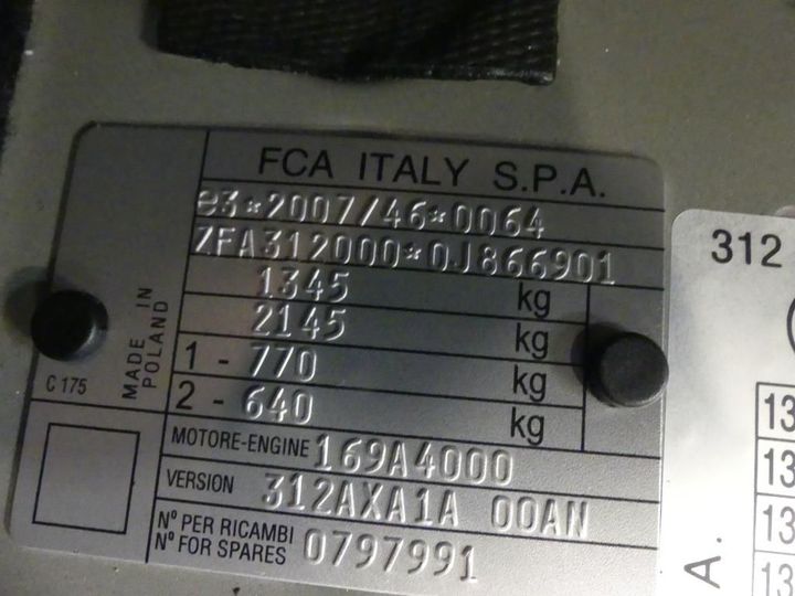 Photo 3 VIN: ZFA3120000J866901 - FIAT 500 