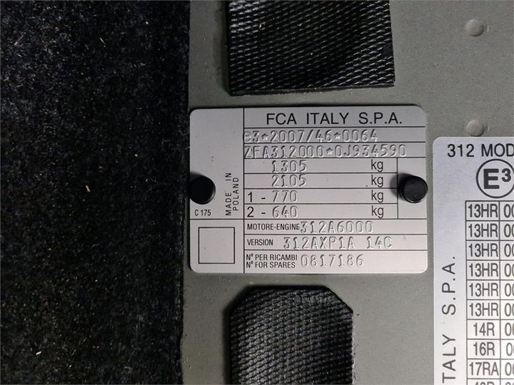 Photo 6 VIN: ZFA3120000J934590 - FIAT 500 